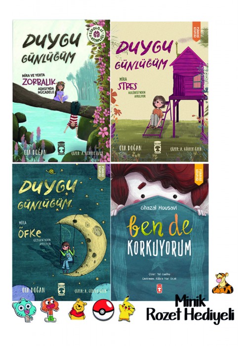 2. 3. Sınıf Okuma Seti 4 Kitap Duygu Günlüğüm Serisi ve Ben de Korkuyorum