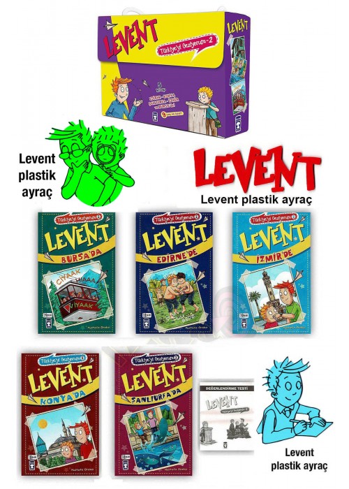 Levent Türkiye'yi Geziyorum 2 Set (5 Kitap - 9+ Yaş)