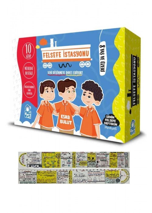 Felsefe İstasyonu (10 Kitap) Set 8 Yaş ve Üzeri + Matematik Öğreten Ayraç